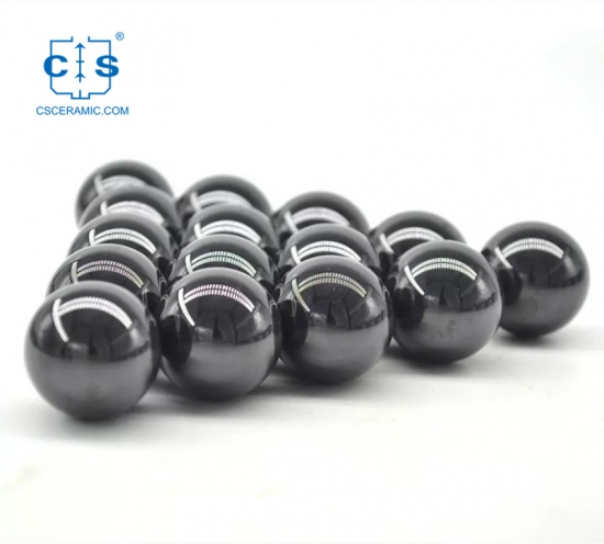 SiC-Keramikkugel Schwarz Poliert Hochleistungs-Siliziumkarbidkugeln Größe 2 mm oder 3 mm
