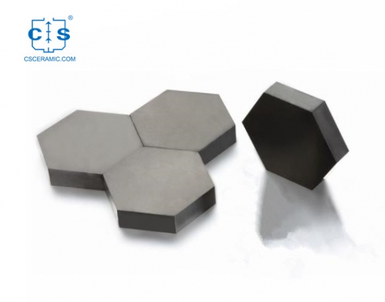 Hexagon-Siliziumkarbid-Platten Keramik regelmäßige Hexagon Bullistic Plattenlänge 20-400 mm / Dicke 6-25 Reinheit 90% Customized
