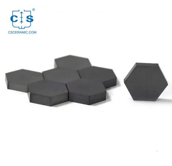 Hexagon-Siliziumkarbid-Platten Keramik regelmäßige Hexagon Bullistic Plattenlänge 20-400 mm / Dicke 6-25 Reinheit 90% Customized

