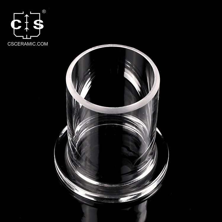 99,99 % transparenter zylindrischer Quarztiegel aus Quarzglas